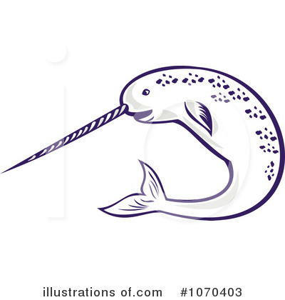 Royalty-Free (RF) Narwhal Clipart Illustration by patrimonio - Stock Sample #1070403