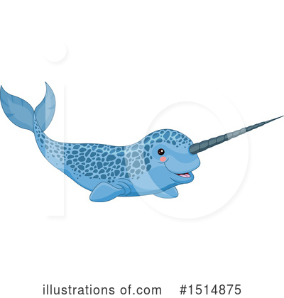 Royalty-Free (RF) Narwhal Clipart Illustration by Pushkin - Stock Sample #1514875