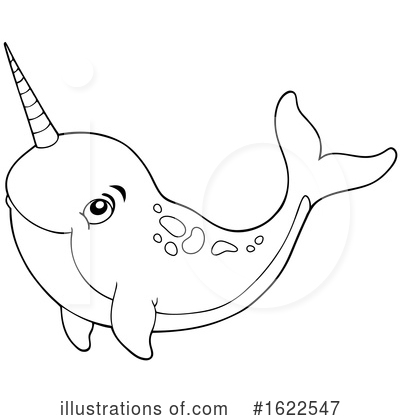 Royalty-Free (RF) Narwhal Clipart Illustration by visekart - Stock Sample #1622547