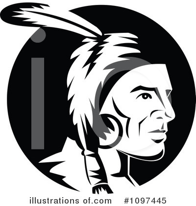 Native American Indian Clipart #1097445 by patrimonio