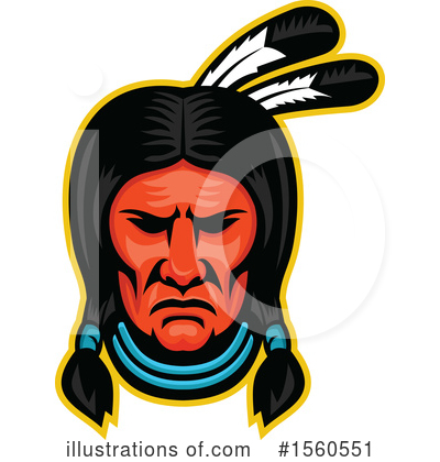 Native American Indian Clipart #1560551 by patrimonio