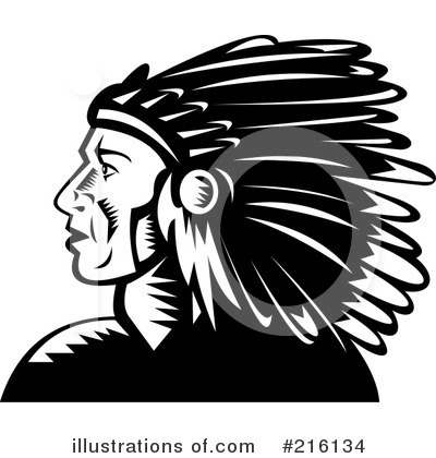 Royalty-Free (RF) Native American Clipart Illustration by patrimonio - Stock Sample #216134