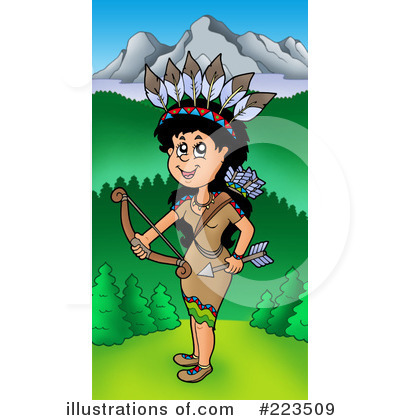 Royalty-Free (RF) Native American Clipart Illustration by visekart - Stock Sample #223509