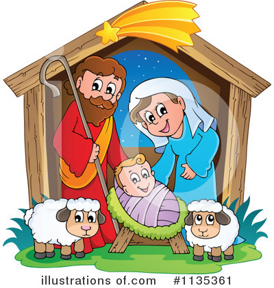 Royalty-Free (RF) Nativity Clipart Illustration by visekart - Stock Sample #1135361