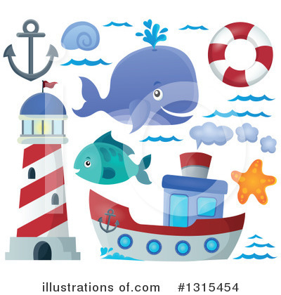 Royalty-Free (RF) Nautical Clipart Illustration by visekart - Stock Sample #1315454