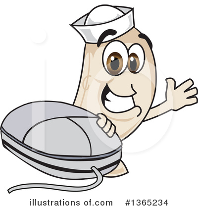 Royalty-Free (RF) Navy Bean Character Clipart Illustration by Mascot Junction - Stock Sample #1365234