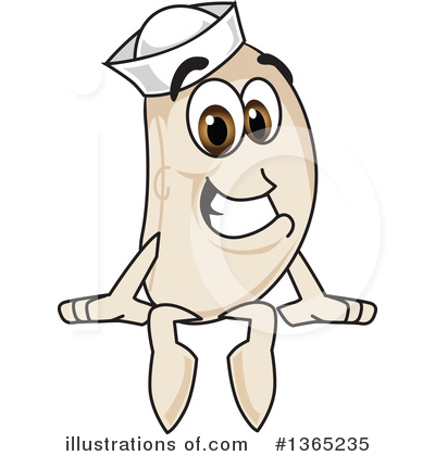 Navy Bean Character Clipart #1365235 by Mascot Junction