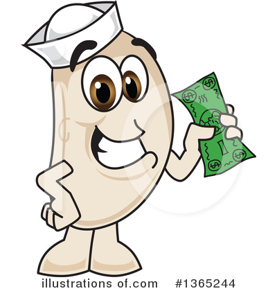 Navy Bean Character Clipart #1365244 by Mascot Junction