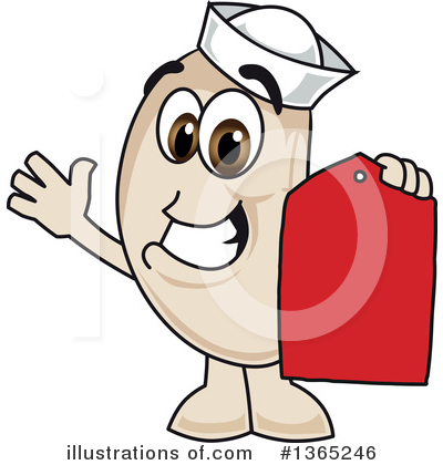 Royalty-Free (RF) Navy Bean Character Clipart Illustration by Mascot Junction - Stock Sample #1365246