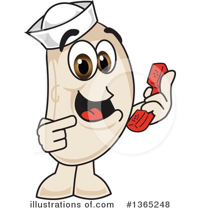 Royalty-Free (RF) Navy Bean Character Clipart Illustration by Mascot Junction - Stock Sample #1365248