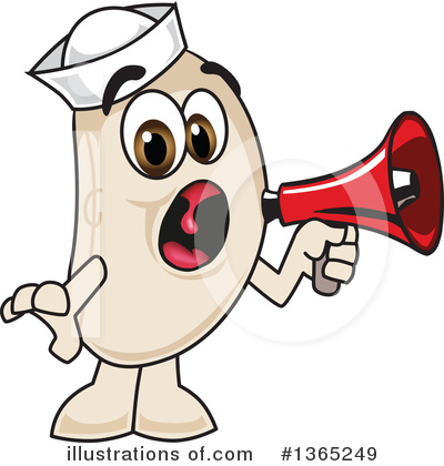 Royalty-Free (RF) Navy Bean Character Clipart Illustration by Mascot Junction - Stock Sample #1365249