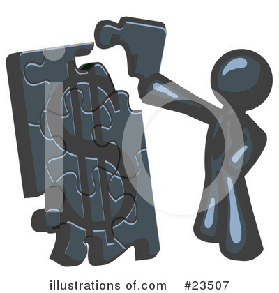 Royalty-Free (RF) Navy Blue Collection Clipart Illustration by Leo Blanchette - Stock Sample #23507