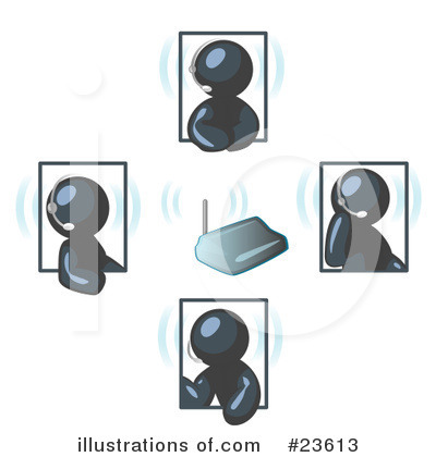 Royalty-Free (RF) Navy Blue Collection Clipart Illustration by Leo Blanchette - Stock Sample #23613