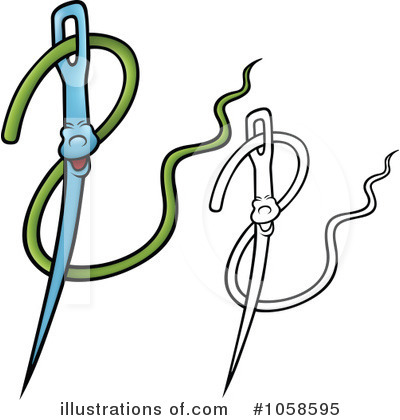 Royalty-Free (RF) Needle Clipart Illustration by dero - Stock Sample #1058595