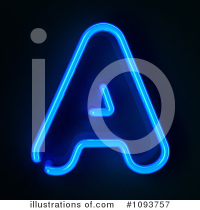 Royalty-Free (RF) Neon Letter Clipart Illustration by stockillustrations - Stock Sample #1093757
