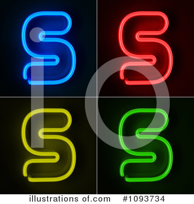 Neon Letter Clipart #1093734 by stockillustrations