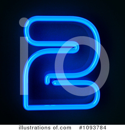 Neon Number Clipart #1093784 by stockillustrations
