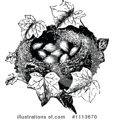 Royalty-Free (RF) Nest Clipart Illustration by Prawny Vintage - Stock Sample #1113670