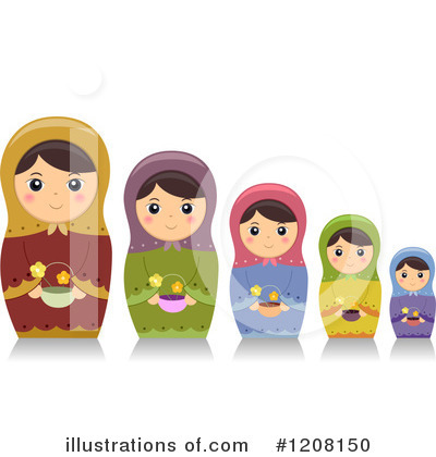 Royalty-Free (RF) Nesting Doll Clipart Illustration by BNP Design Studio - Stock Sample #1208150