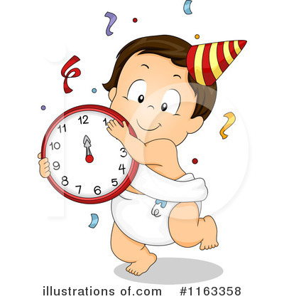 New Years Baby Clipart #1163358 by BNP Design Studio