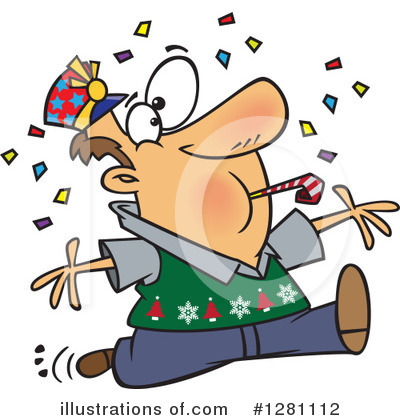 Royalty-Free (RF) New Year Clipart Illustration by toonaday - Stock Sample #1281112