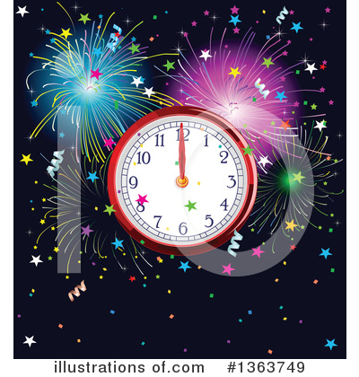 Royalty-Free (RF) New Year Clipart Illustration by Pushkin - Stock Sample #1363749