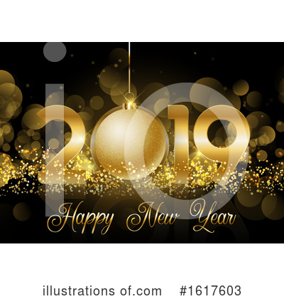 Happy New Year Clipart #1617603 by KJ Pargeter