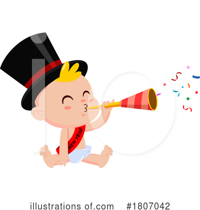 New Year Baby Clipart #1807042 by Hit Toon
