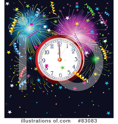 Royalty-Free (RF) New Year Clipart Illustration by Pushkin - Stock Sample #83083
