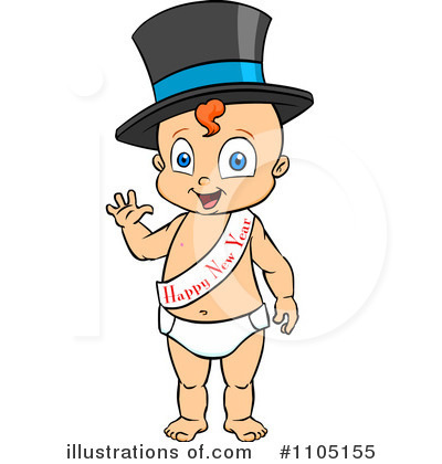 New Years Baby Clipart #1105155 by Cartoon Solutions