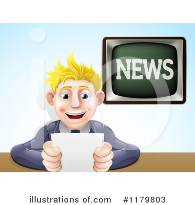 Royalty-Free (RF) News Anchor Clipart Illustration by AtStockIllustration - Stock Sample #1179803