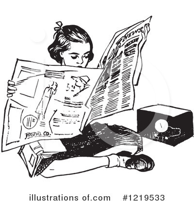 Royalty-Free (RF) Newspaper Clipart Illustration by Picsburg - Stock Sample #1219533