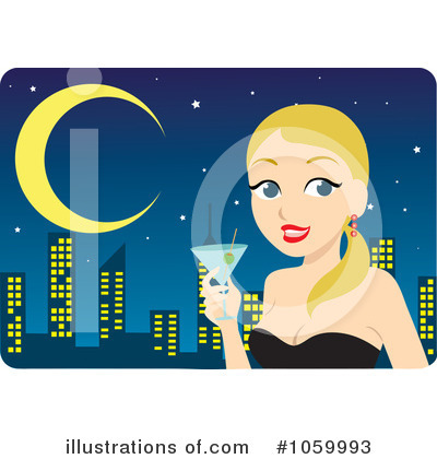 Royalty-Free (RF) Nightlife Clipart Illustration by Rosie Piter - Stock Sample #1059993