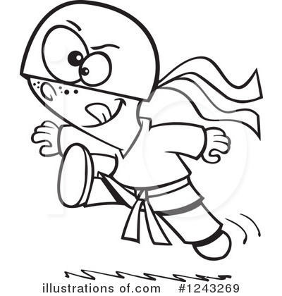 Royalty-Free (RF) Ninja Clipart Illustration by toonaday - Stock Sample #1243269
