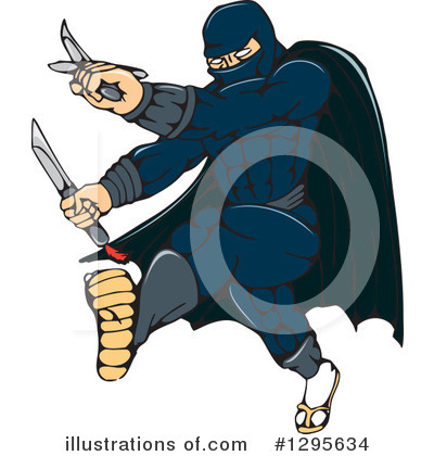 Royalty-Free (RF) Ninja Clipart Illustration by patrimonio - Stock Sample #1295634