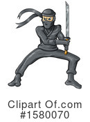 Ninja Clipart #1580070 by Domenico Condello