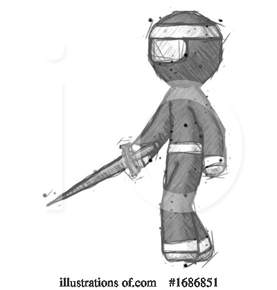 Royalty-Free (RF) Ninja Clipart Illustration by Leo Blanchette - Stock Sample #1686851