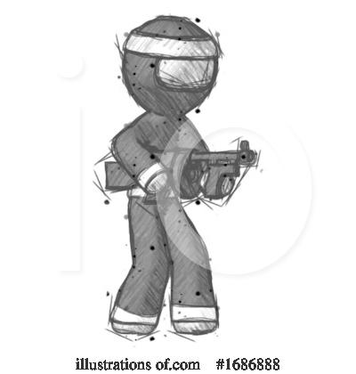 Royalty-Free (RF) Ninja Clipart Illustration by Leo Blanchette - Stock Sample #1686888
