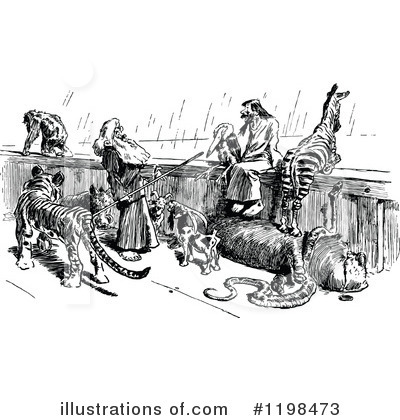 Royalty-Free (RF) Noahs Ark Clipart Illustration by Prawny Vintage - Stock Sample #1198473