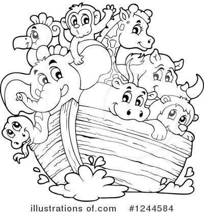 Royalty-Free (RF) Noahs Ark Clipart Illustration by visekart - Stock Sample #1244584