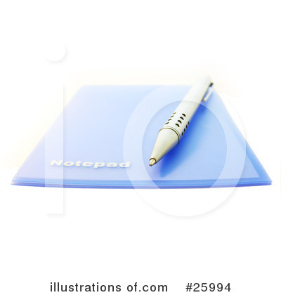 Royalty-Free (RF) Notepad Clipart Illustration by KJ Pargeter - Stock Sample #25994
