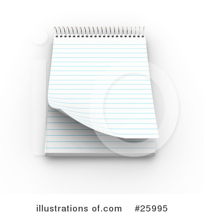 Royalty-Free (RF) Notepad Clipart Illustration by KJ Pargeter - Stock Sample #25995