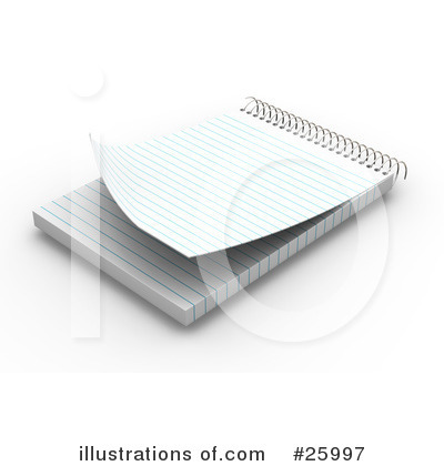 Royalty-Free (RF) Notepad Clipart Illustration by KJ Pargeter - Stock Sample #25997