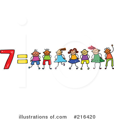 Royalty-Free (RF) Number 7 Clipart Illustration by Prawny - Stock Sample #216420