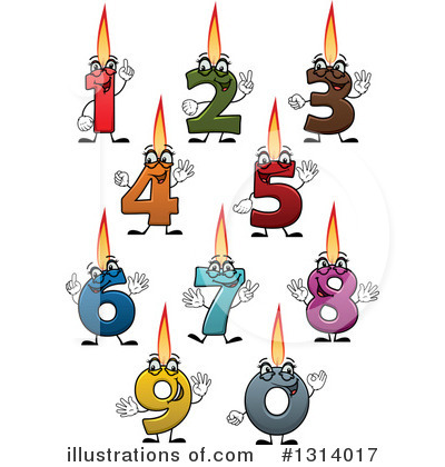 Number Candle Clipart #1314017 by Vector Tradition SM