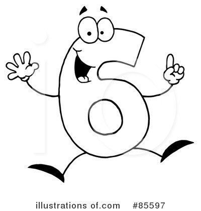 Number 6 Clipart #85597 by Hit Toon