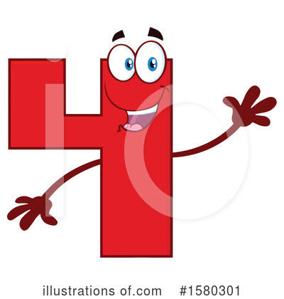 Royalty-Free (RF) Number Four Clipart Illustration by Hit Toon - Stock Sample #1580301