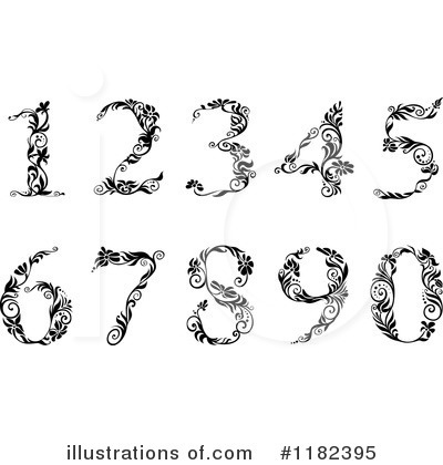Numbers Clipart #1182395 by Vector Tradition SM