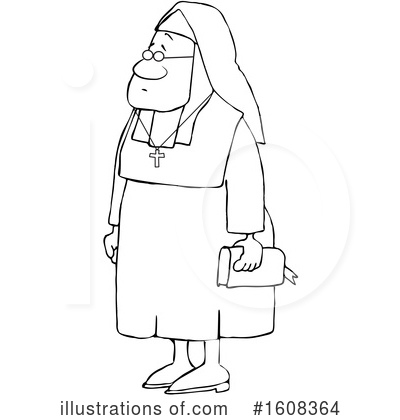 Royalty-Free (RF) Nun Clipart Illustration by djart - Stock Sample #1608364
