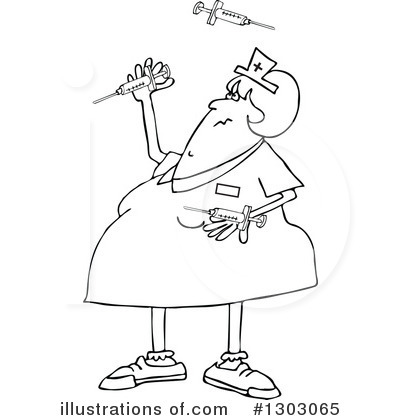 Royalty-Free (RF) Nurse Clipart Illustration by djart - Stock Sample #1303065